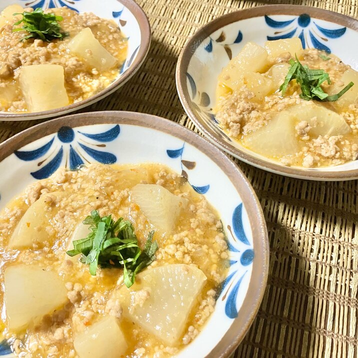 簡単☆豚ひき肉と大根の煮物